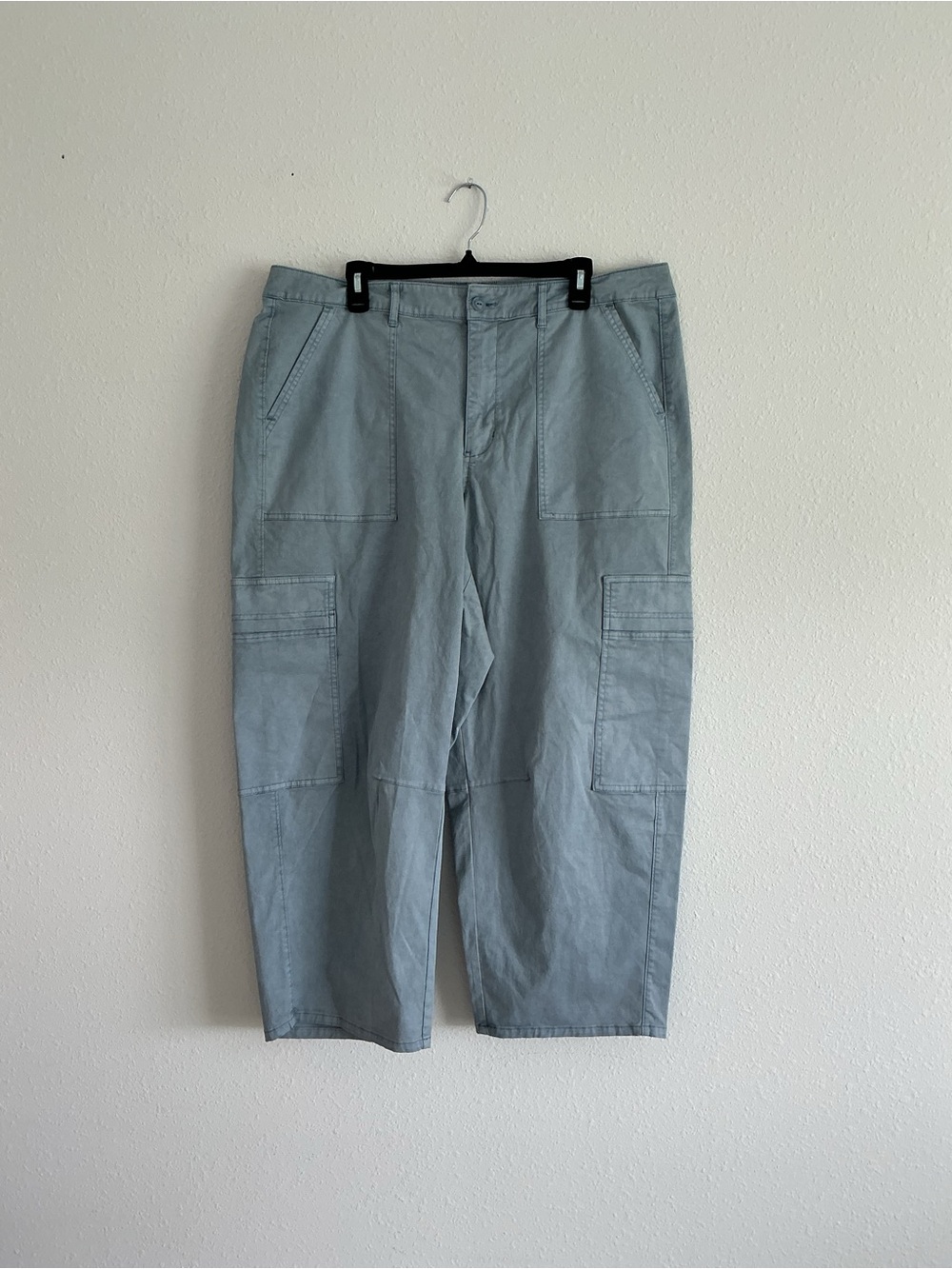 a new day Light Blue Cargo Capris with Patch Pockets